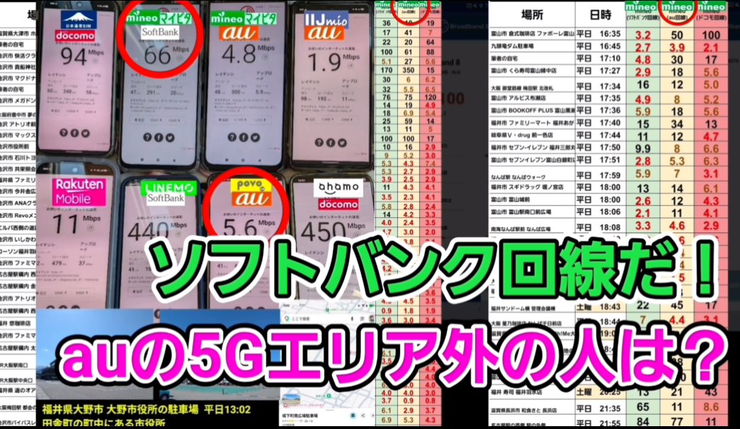 auの5Gエリア外の人はソフトバンク回線
